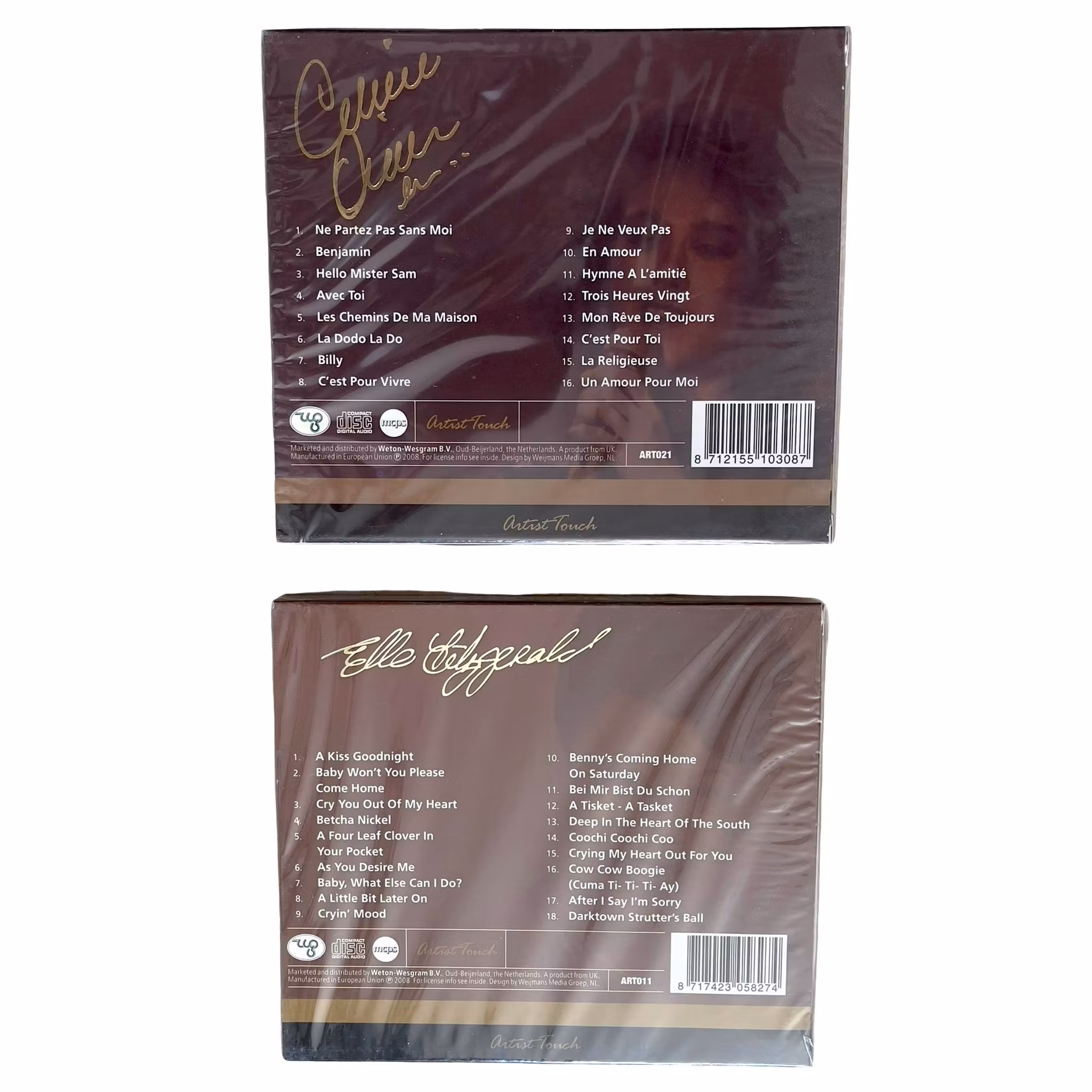 6 st Inplastade CD skivor - Artist Touch / Celine Dion / Ray Charles / Louis Armstrong m.fl.