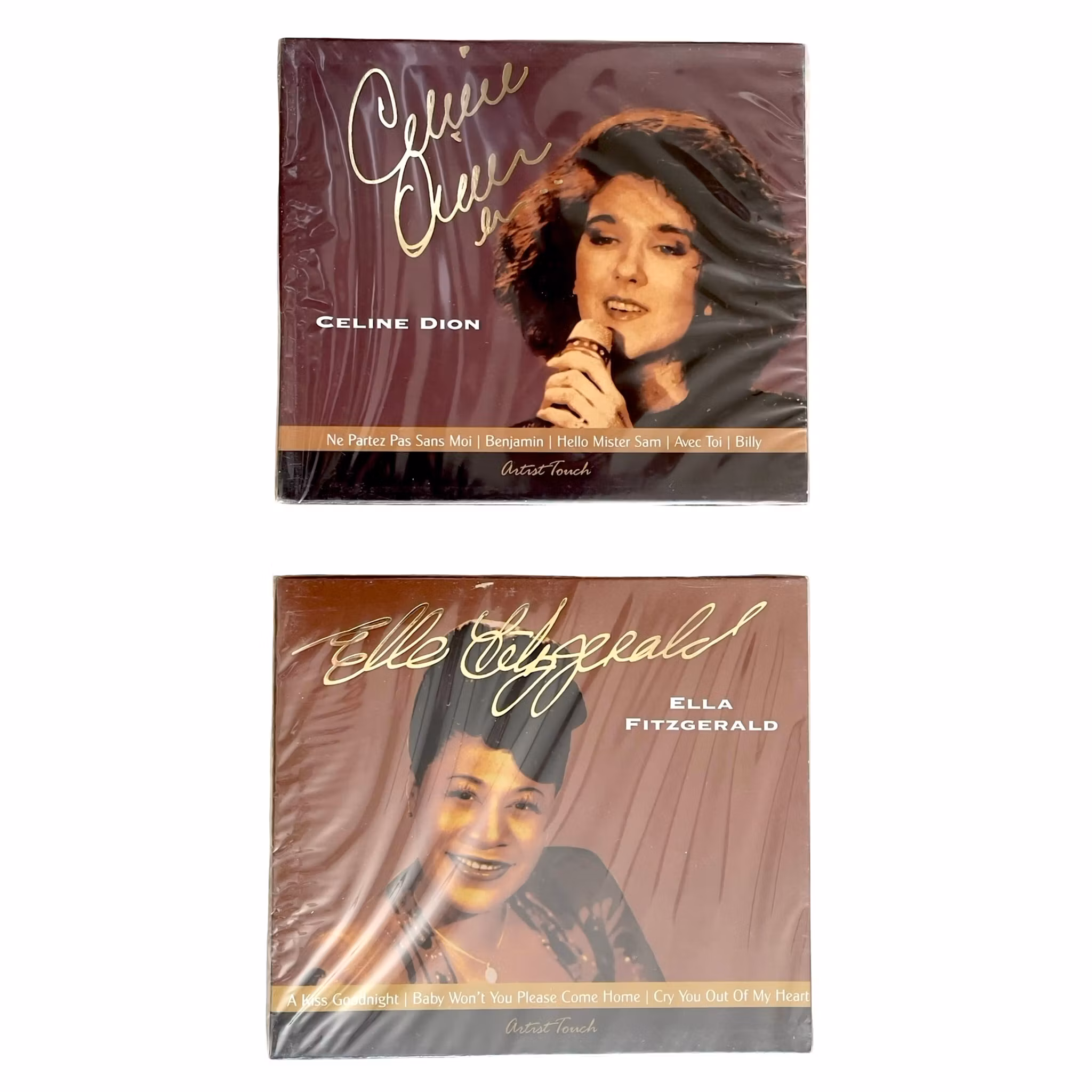 6 st Inplastade CD skivor - Artist Touch / Celine Dion / Ray Charles / Louis Armstrong m.fl.