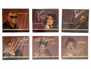 6 st Inplastade CD skivor - Artist Touch / Celine Dion / Ray Charles / Louis Armstrong m.fl.
