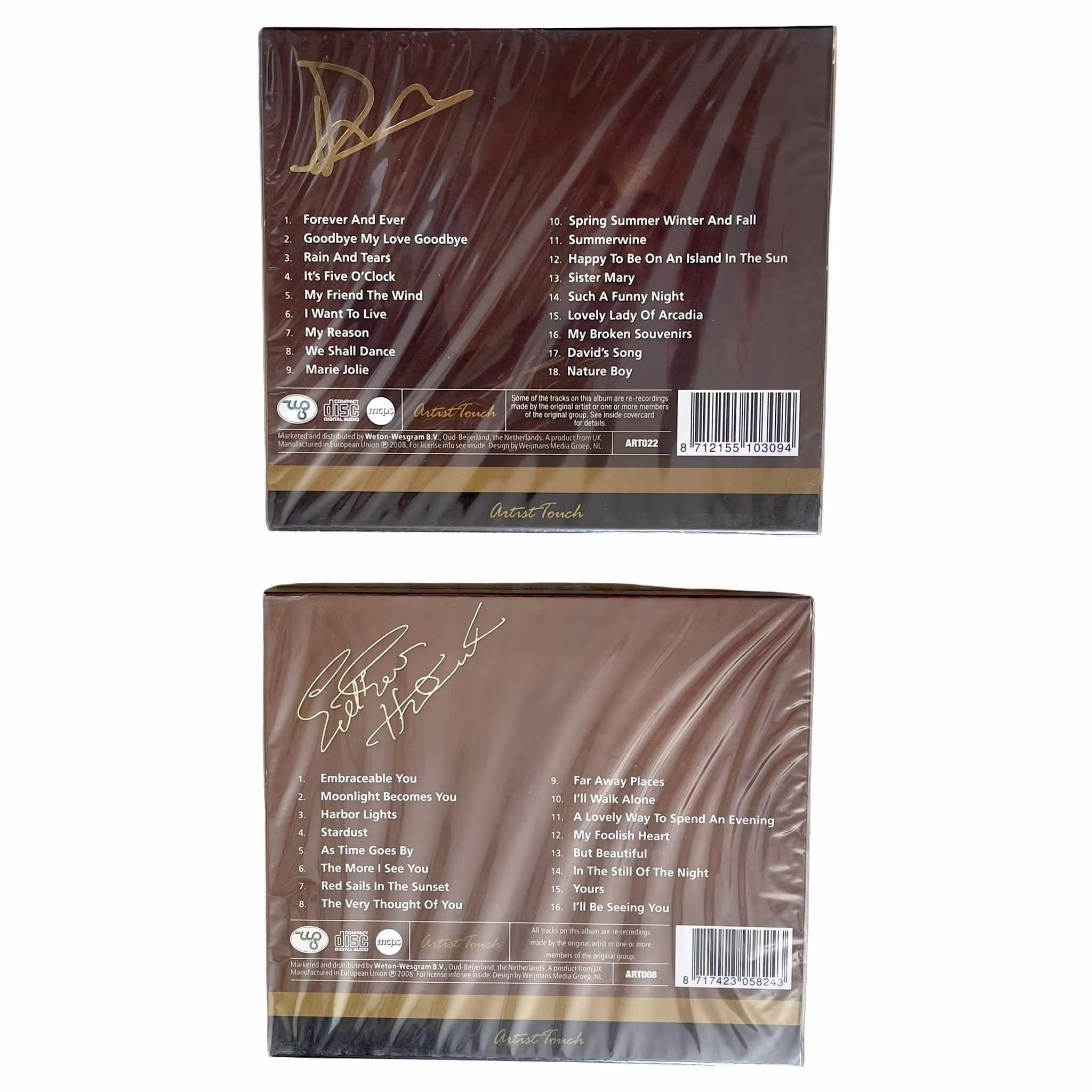 6 st Inplastade CD skivor - Artist Touch / Celine Dion / Ray Charles / Louis Armstrong m.fl.