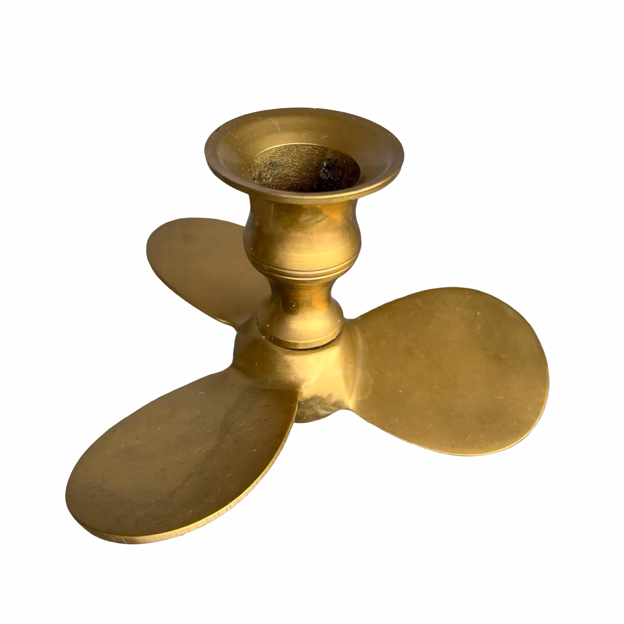 Vackra ljusstakar i mässing - Ankare & Propeller - Maritim / Nautisk dekor