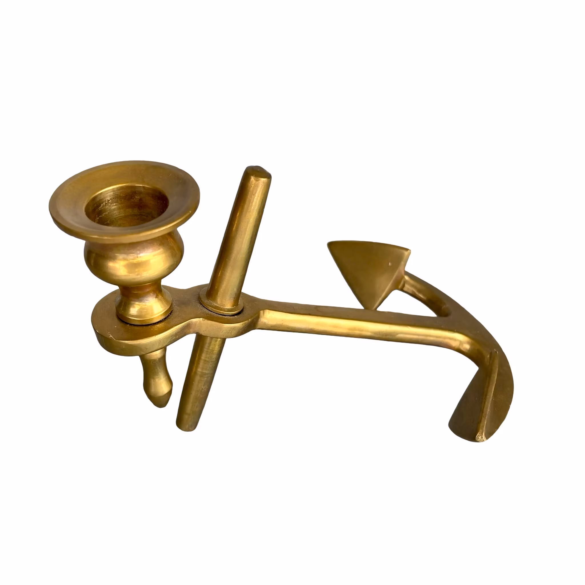 Vackra ljusstakar i mässing - Ankare & Propeller - Maritim / Nautisk dekor