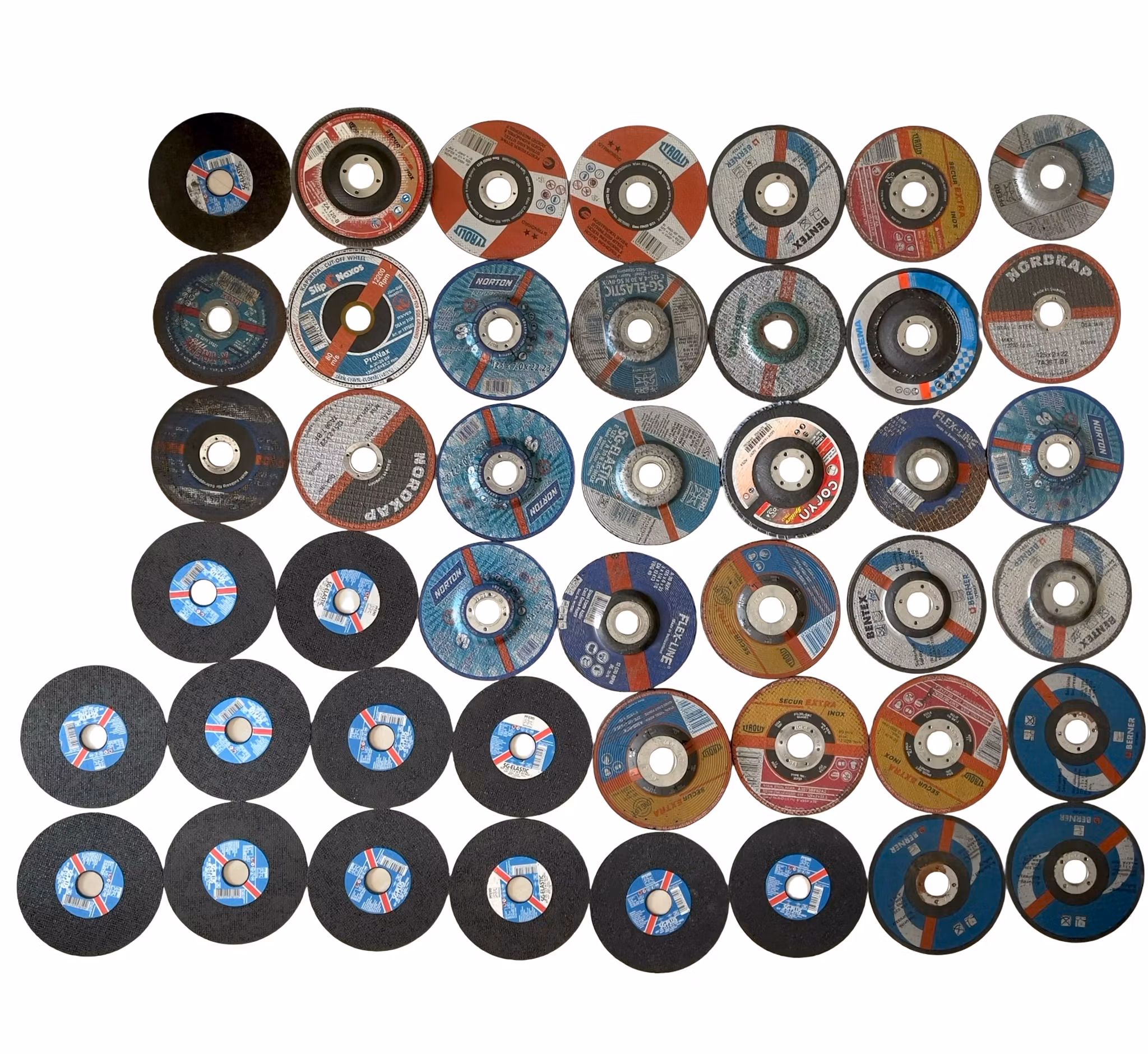 Stort parti kapskivor, slipskivor & Lamellskivor - Blandade märken till vinkelslip