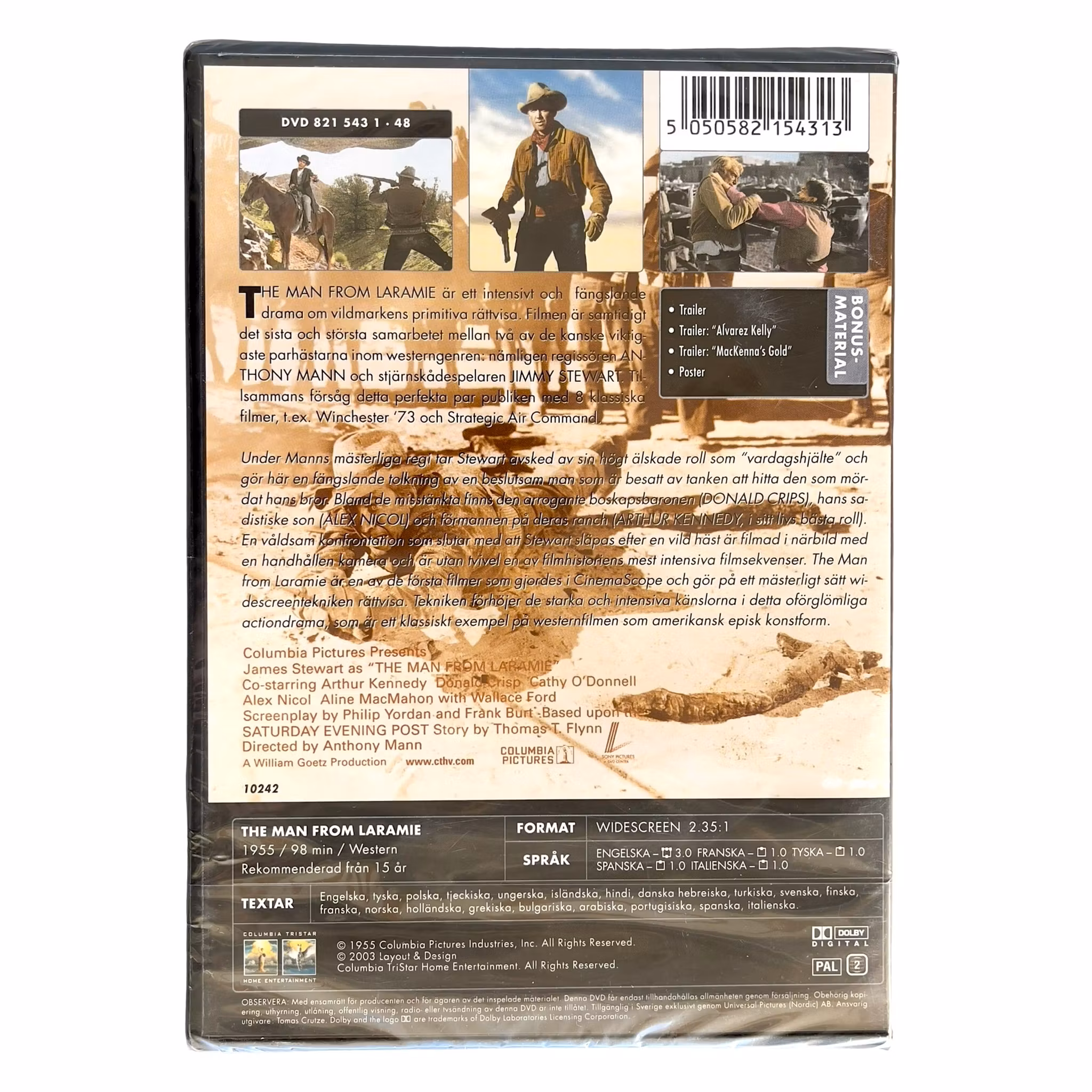 The Man from Laramie - Inplastade / Oöppnade DVD - Western Classics med James Stewart