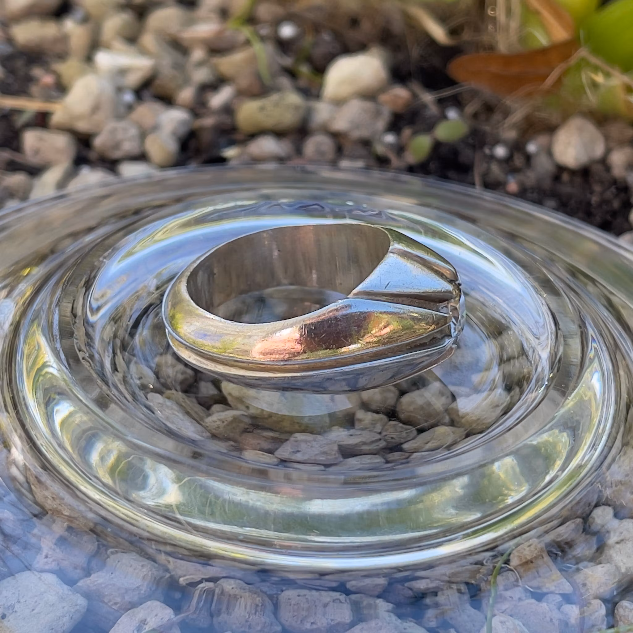 Moissanite ca 1.05 ct - Elegant sterling silver ring