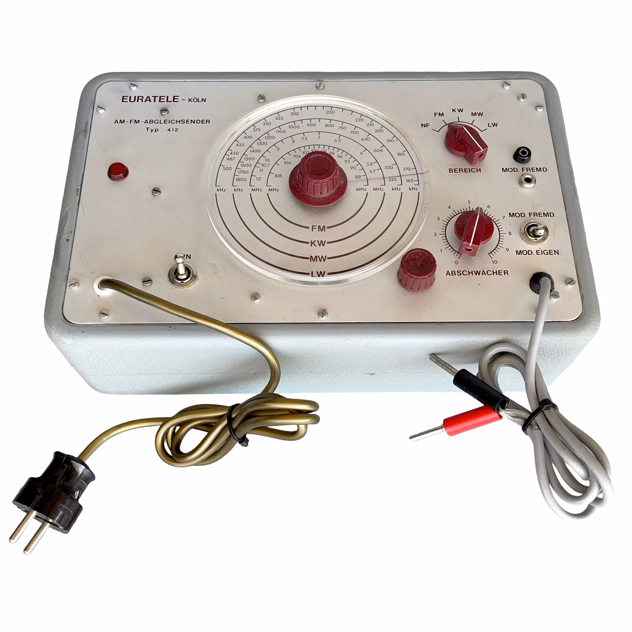 4 Delar EURATELE Köln - AM/FM Abgleich sändare Typ 412 (komplett set)