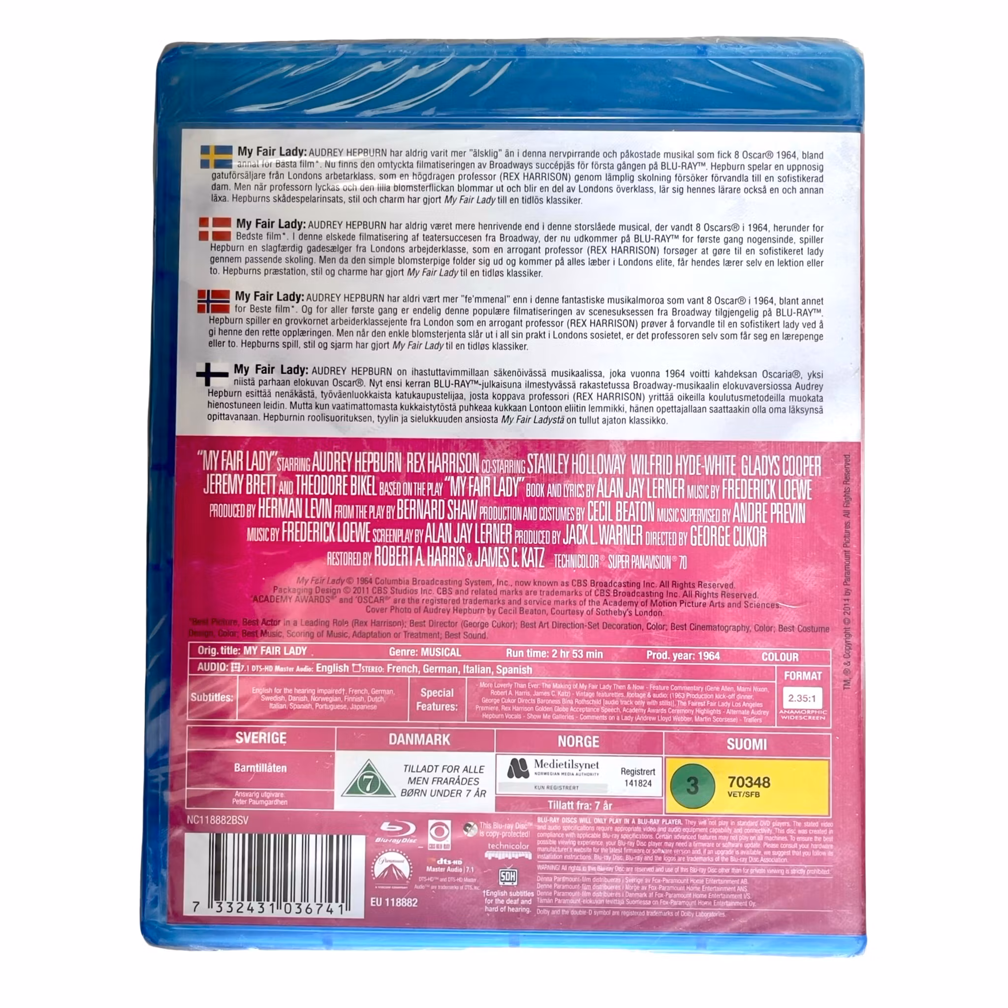 My Fair Lady (1964) - Inplastade / Oöppnade Blu ray - Klassiker med Audrey Hepburn