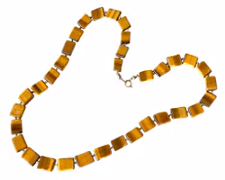 Collier vintage œil de tigre - Pierre naturelle