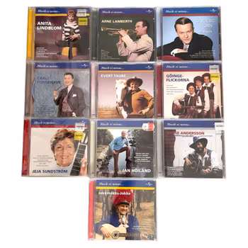 CD samling - Musik vi minns… (10 st) svenska klassiker
