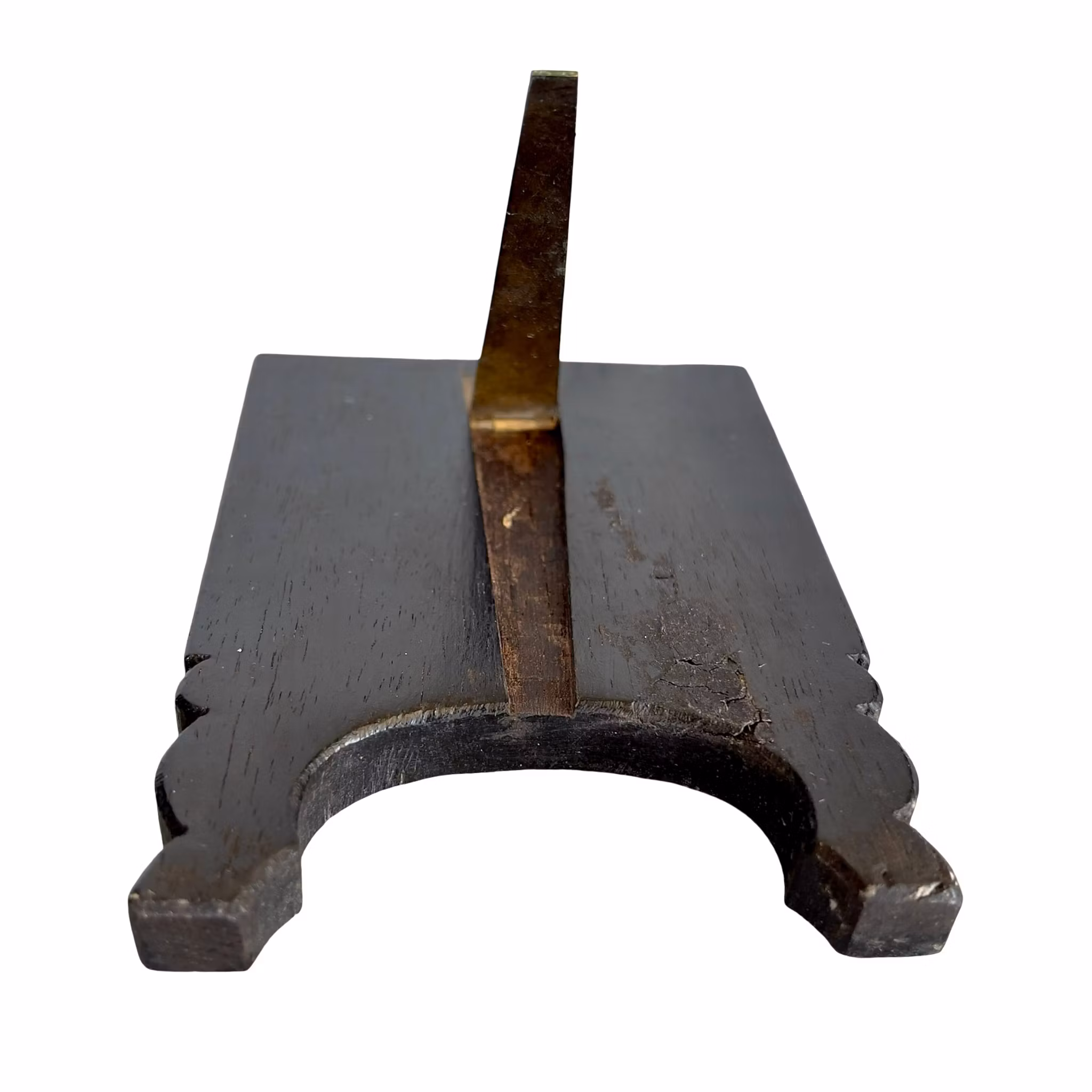 Antikt bokställ / displayställ - Gouache miniatyr, Eboniserad snidad träram - Taj Mahal motiv