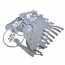 Metallkonst / Väggdekoration i smide - 2 st väggfigurer av Alf Pålsson (jugend / Art Nouveau)