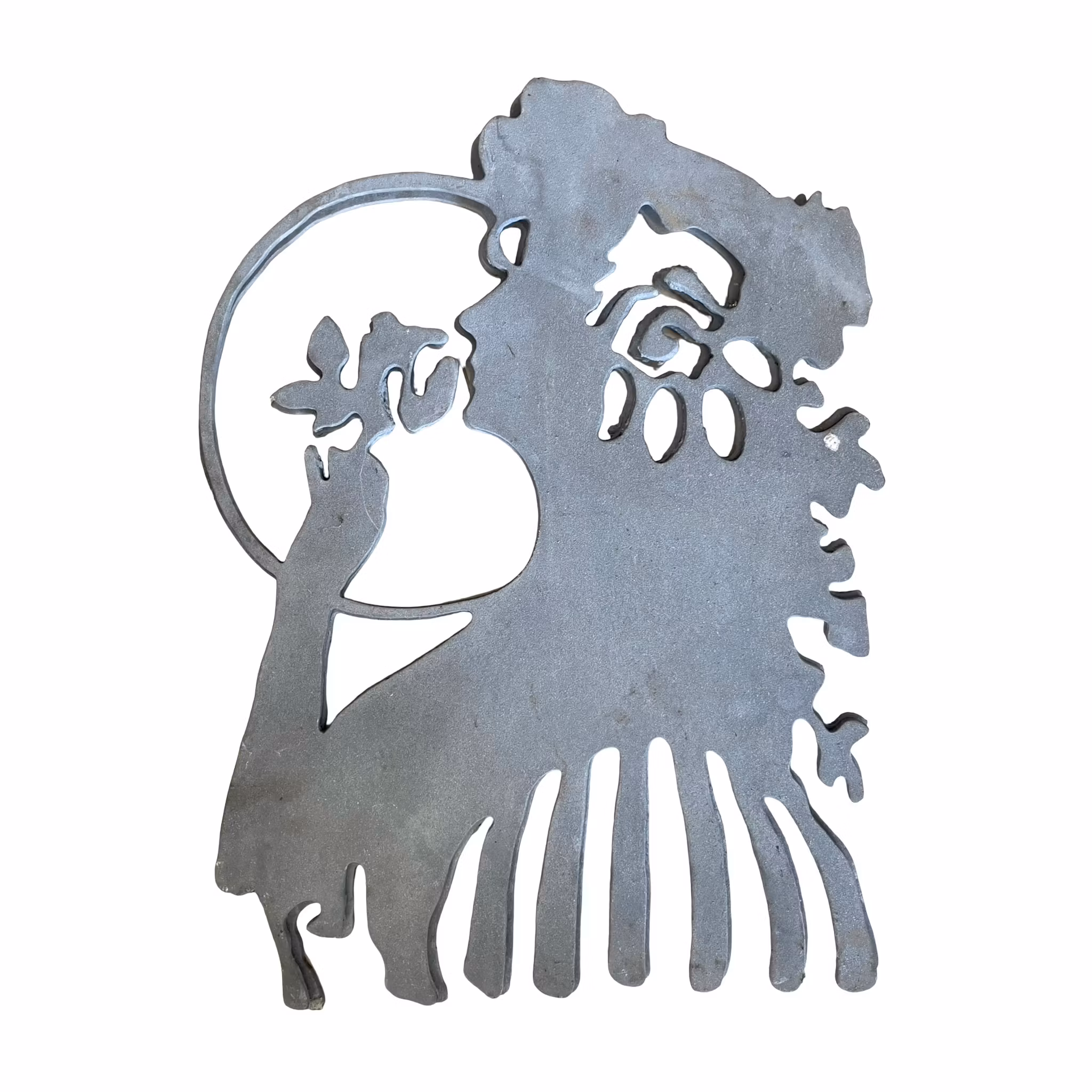 Metallkonst / Väggdekoration i smide - 2 st väggfigurer av Alf Pålsson (jugend / Art Nouveau)