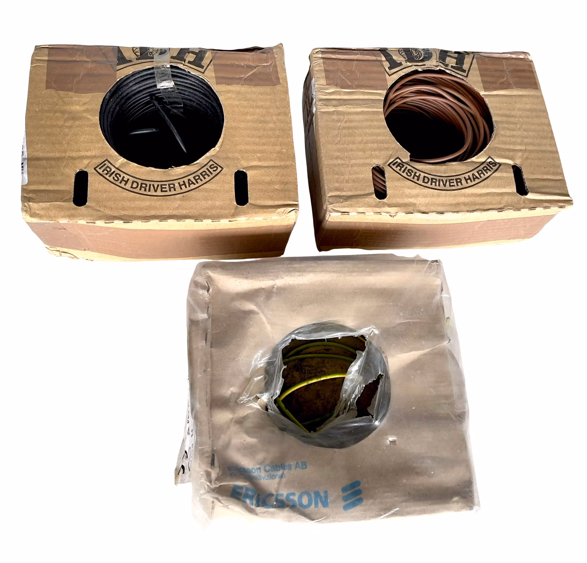 Installations kabelar FK 1,5 mm² - 3 rullar (svart, brun, grön/gul)