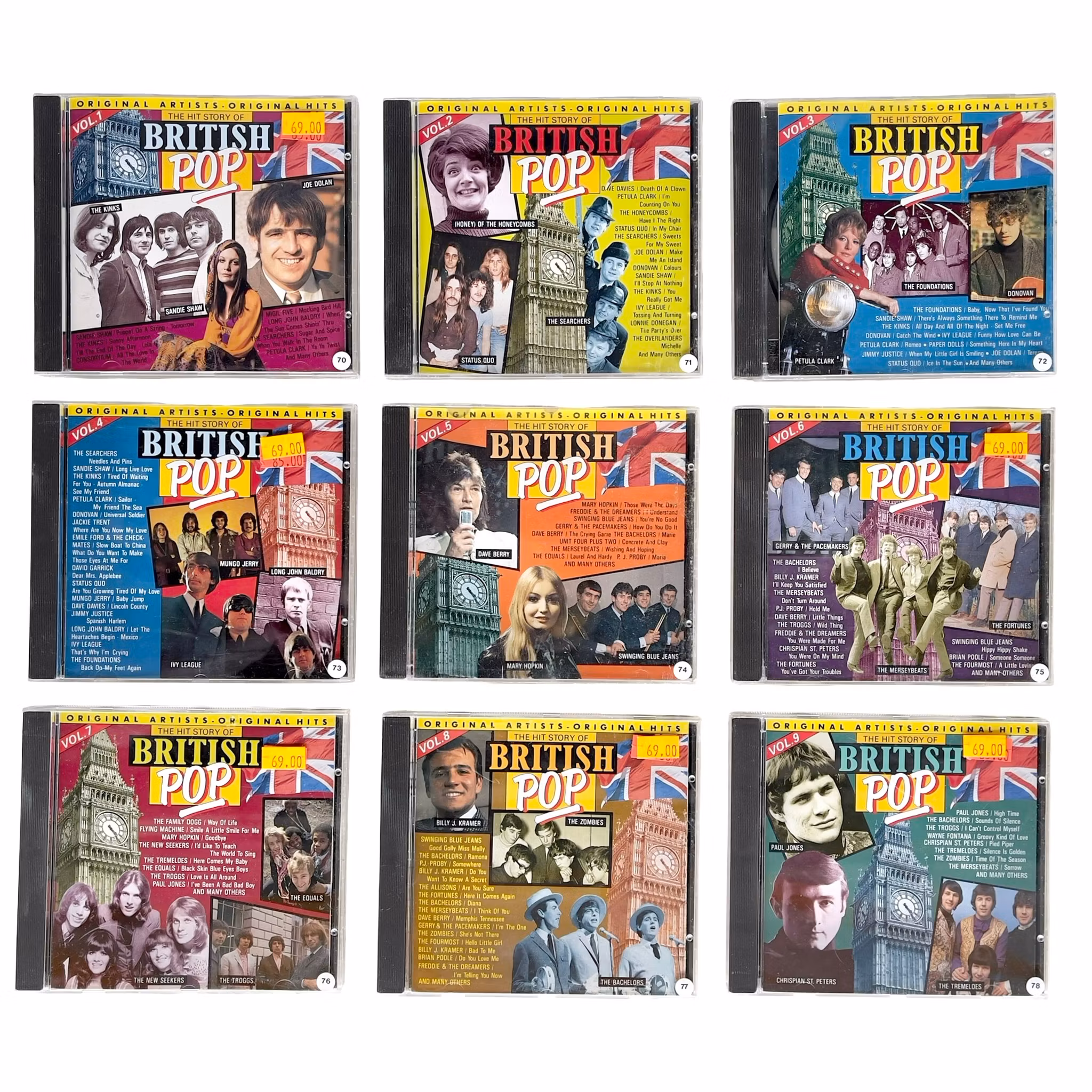CD Samling - The Hit Story of British Pop Vol. 1-9 (9 CD)