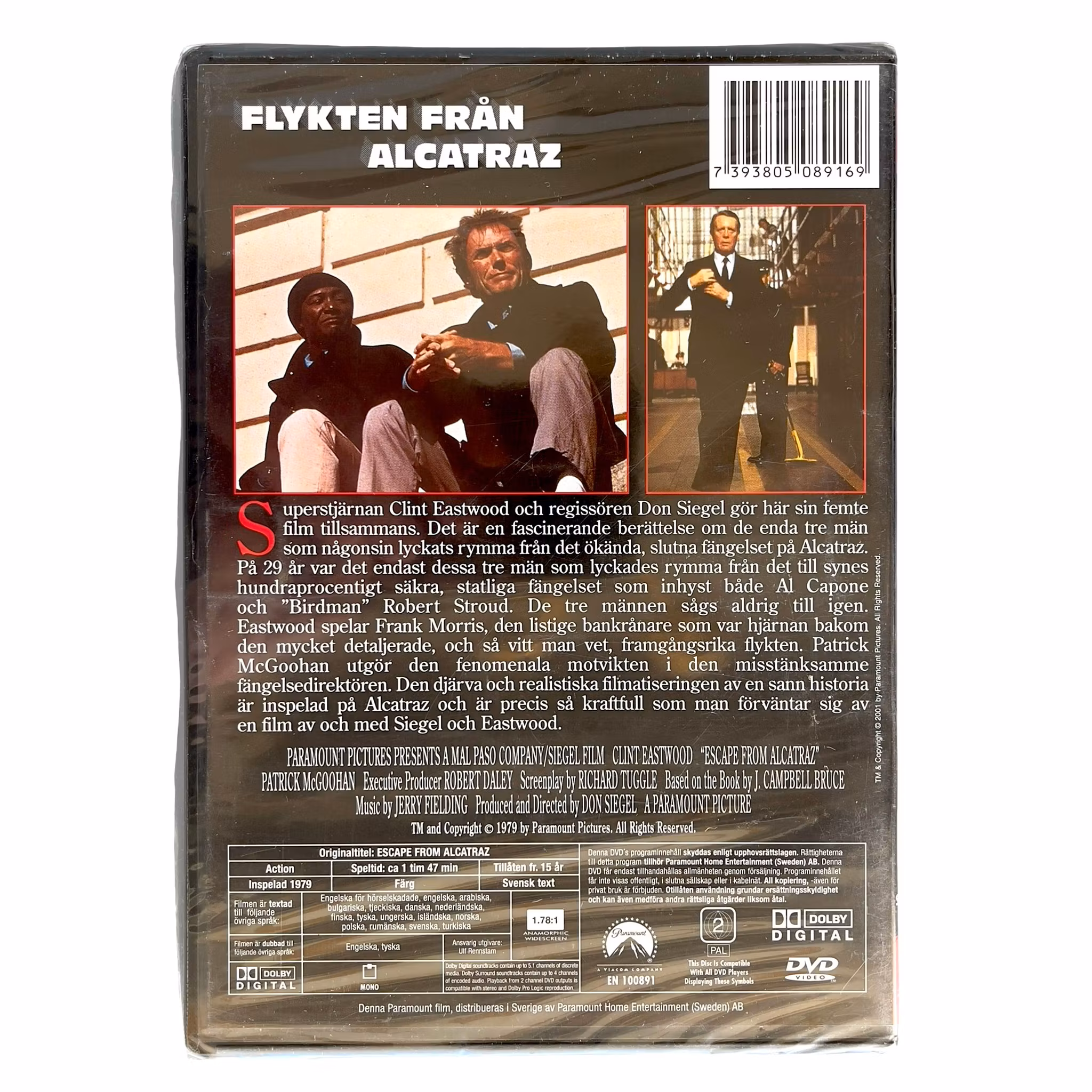 Flykten från Alcatraz (1979) - Thriller med Clint Eastwood - Inplastade / Oöppnade DVD