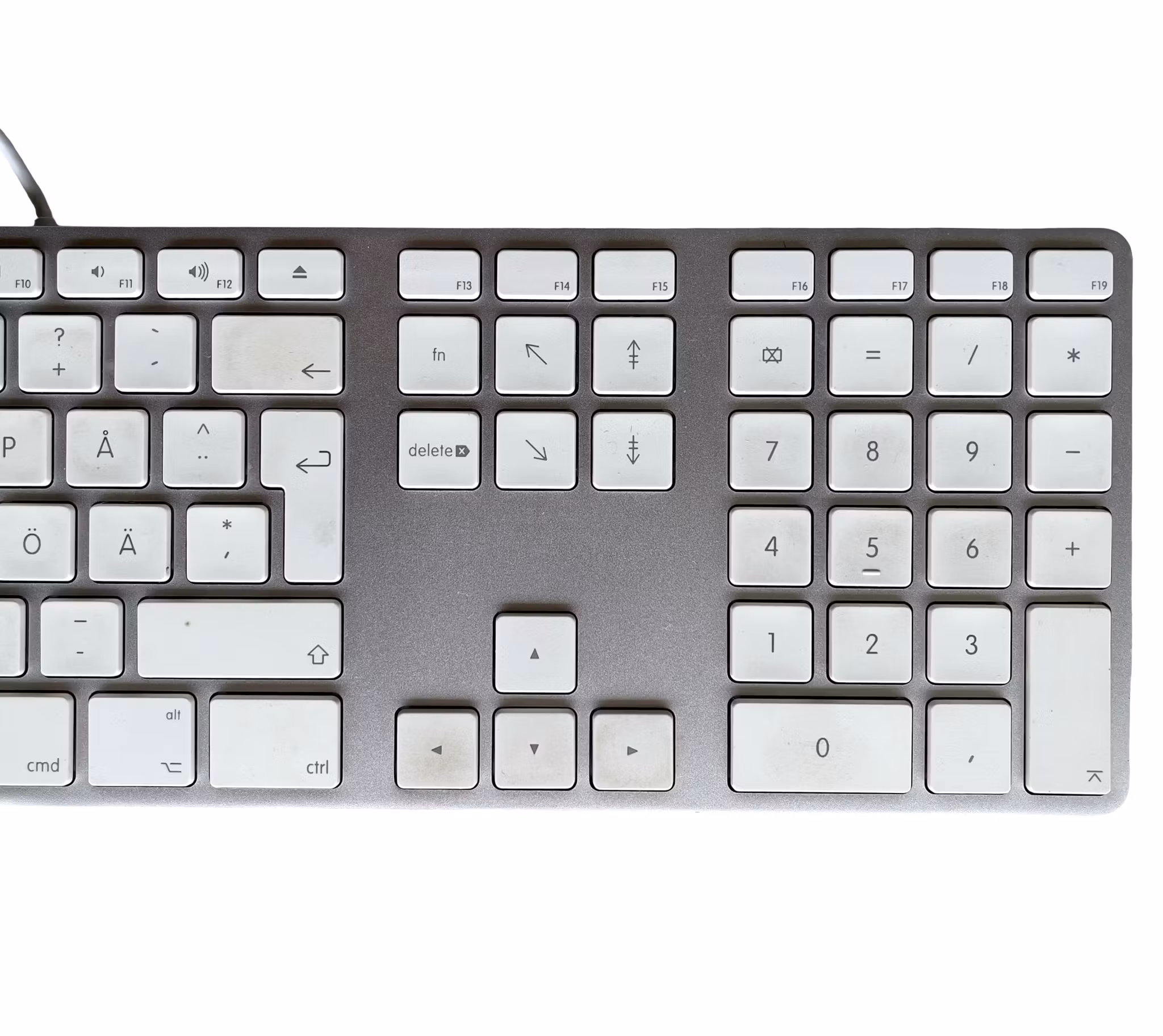 Apple USB tangentbord / Keyboard (A1243) - fullstor med numerisk del - svensk layout
