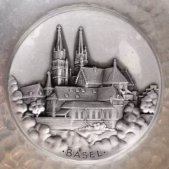 SIGG Sigal hand hammered 2 st fat - Basel Schweiz - Vintage aluminium - Spalentor & Münster