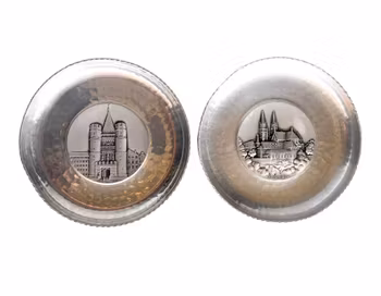 SIGG Sigal hand hammered 2 st fat - Basel Schweiz - Vintage aluminium - Spalentor & Münster