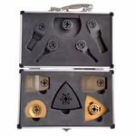 Oanvända multiverktyg tillbehör - Blad & skrapor i aluminium väska