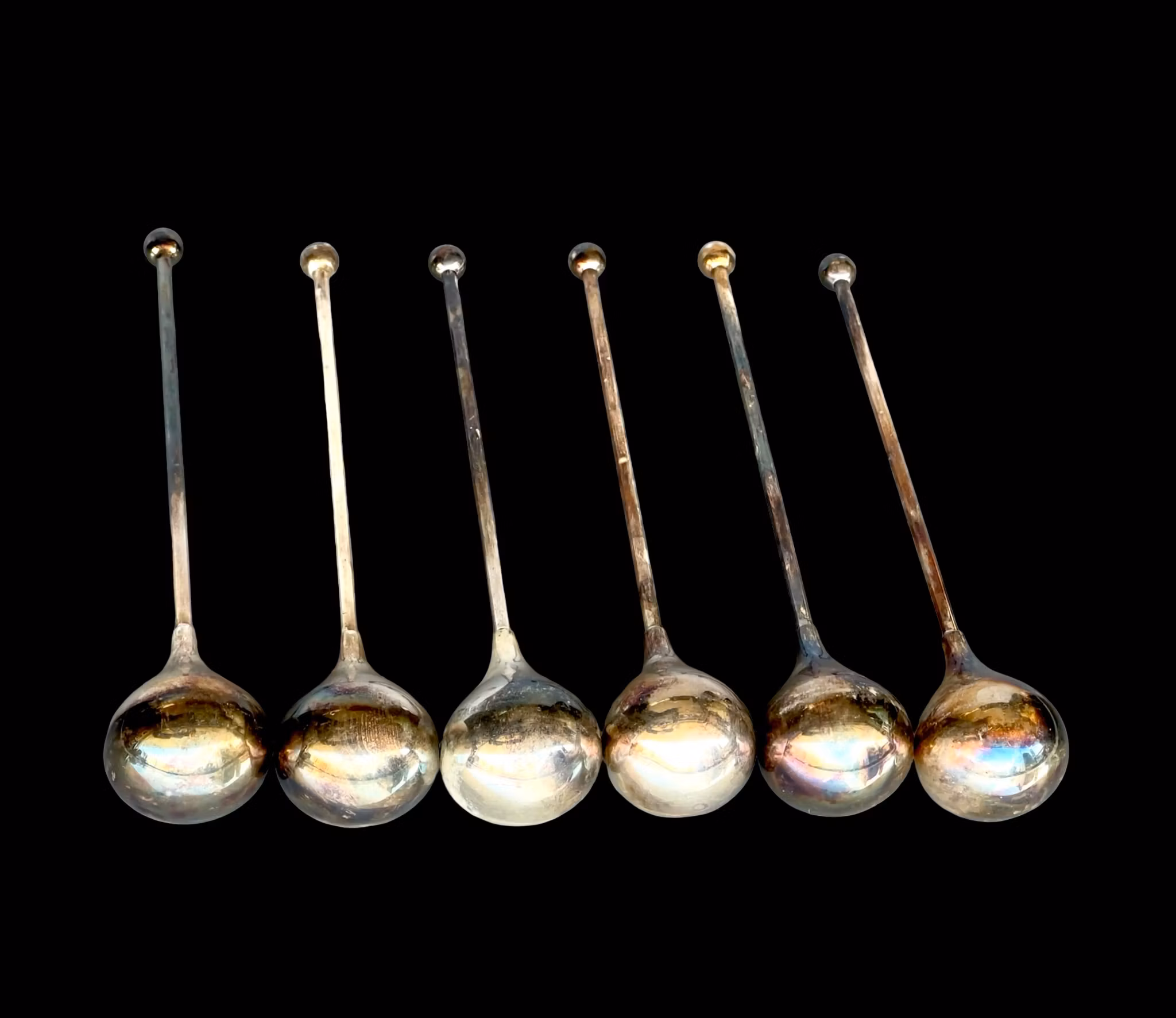 Vintage drink pinnar i nysilver - Design Piet Hein - ABSA Danmark (6 st)