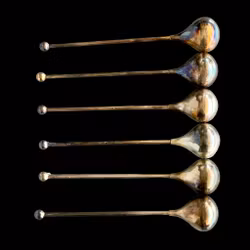 Vintage drink pinnar i nysilver - Design Piet Hein - ABSA Danmark (6 st)