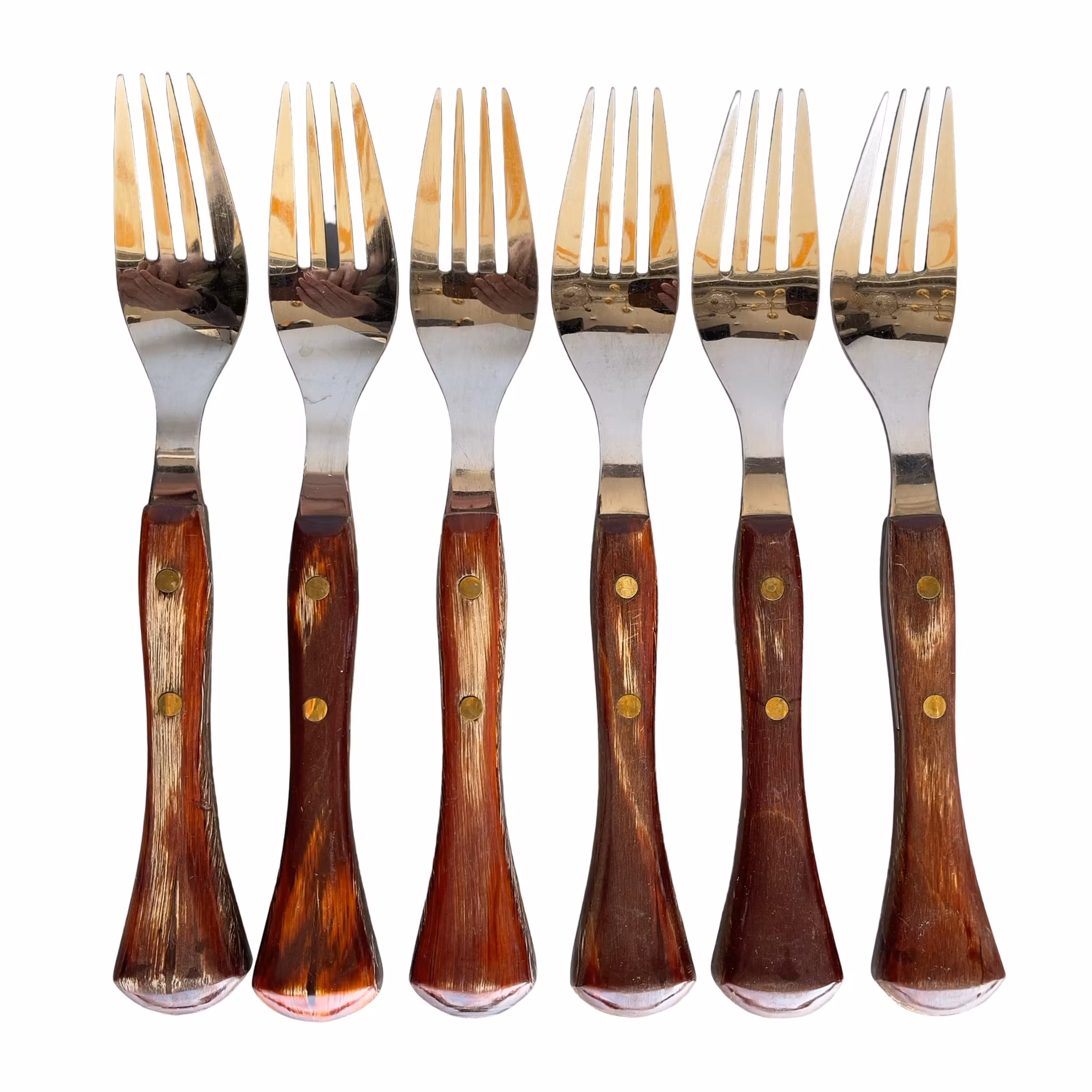 Vintage WMF bestickset 24 delar - Trähandtag / Rostfritt stål - Tyskland