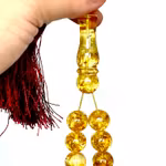 Vintage radband i naturlig behandlad baltisk bärnsten - 33 pärlor - ca 74 g