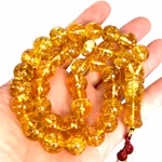 Vintage radband i naturlig behandlad baltisk bärnsten - 33 pärlor - ca 74 g