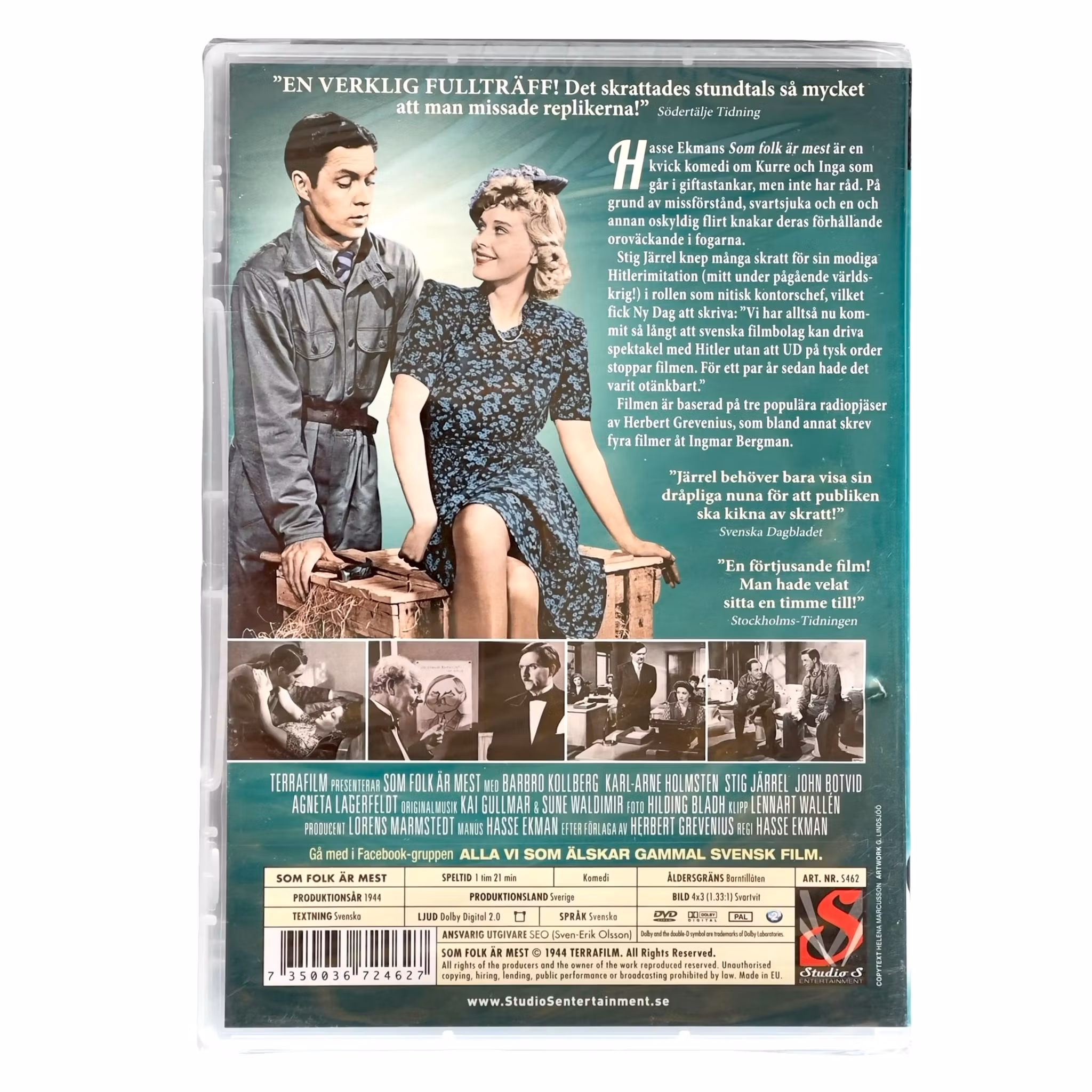 Som folk är mest - Inplastade / Oöppnade DVD (1944) - Svensk klassisk komedi av Hasse Ekman