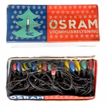 2 st Vintage OSRAM utomhus belysning / Julgrans belysning med original kartong