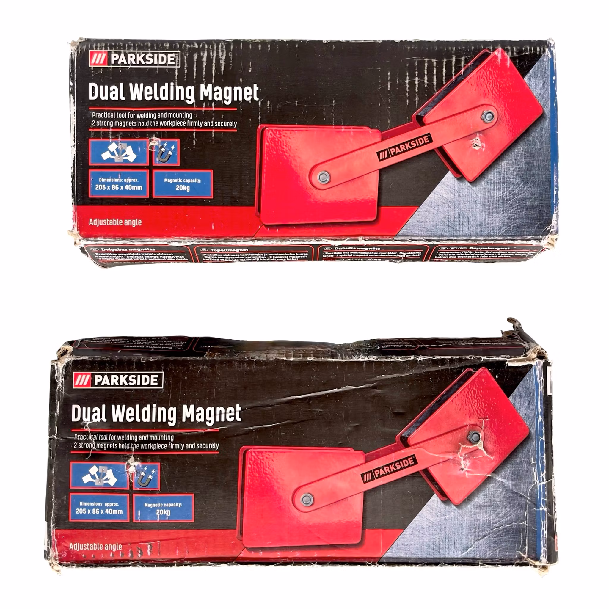 2 st Parkside Dual, Welding Magnet - Oanvänd Svets magnet / Vinkel magnet