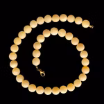 Massivt vintage halsband i äkta natursten - 92 gram - 12 mm pärlor