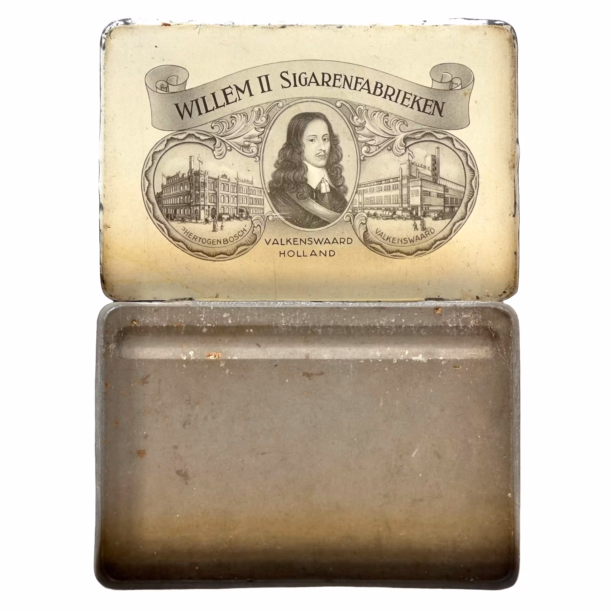 Antik plåtburk / Cigarettburk Willem II Imperial - Holland