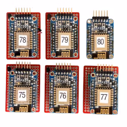 6 módulos WiFi Adafruit HUZZAH ESP8266 + placa de prototipos SparkFun