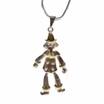 Vintage halsband med clown berlock - Stämplad SCO 925 silver