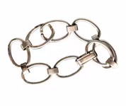 Vintage armband i silver 835 - klassisk länkdesign