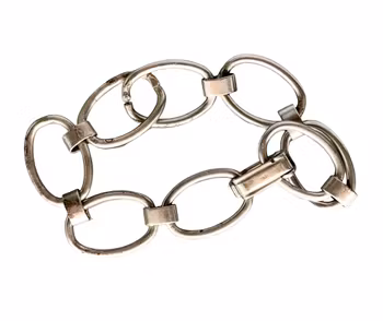 Vintage armband i silver 835 - klassisk länkdesign