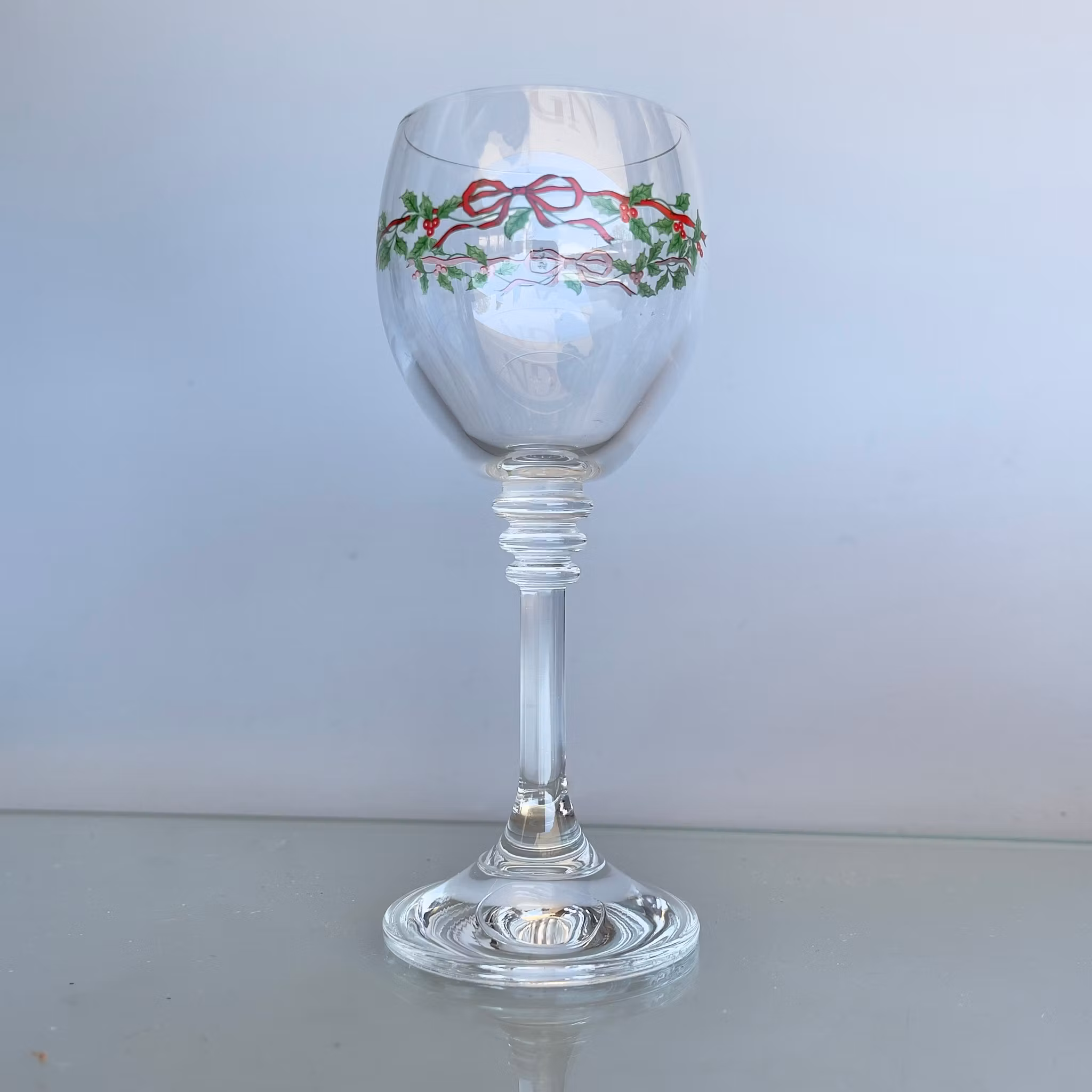 6 st juliga likörglas / snapsglas / dessertglas - Holly motiv