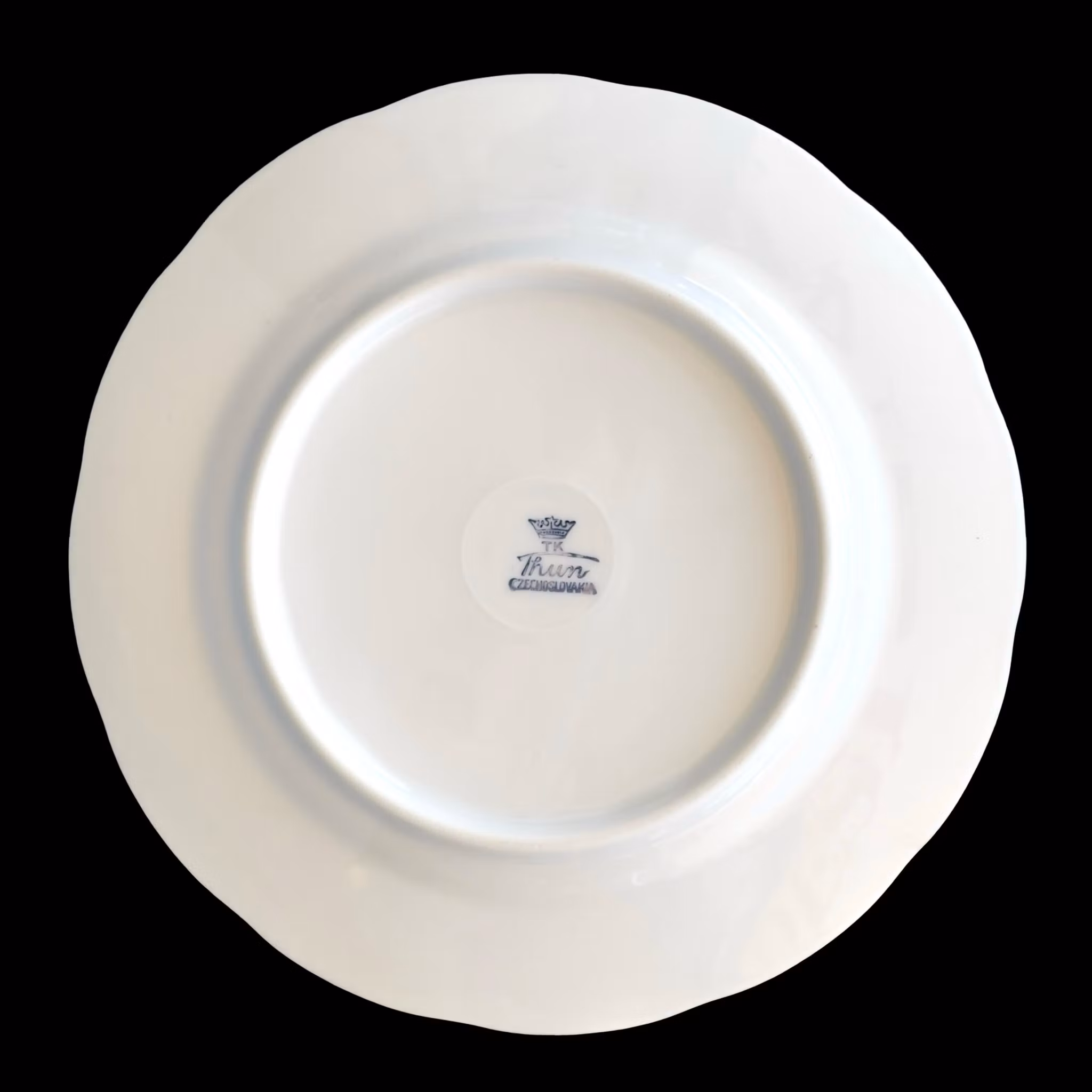 6 st eleganta Thun assietter - Czechoslovakia porslin med guldkant