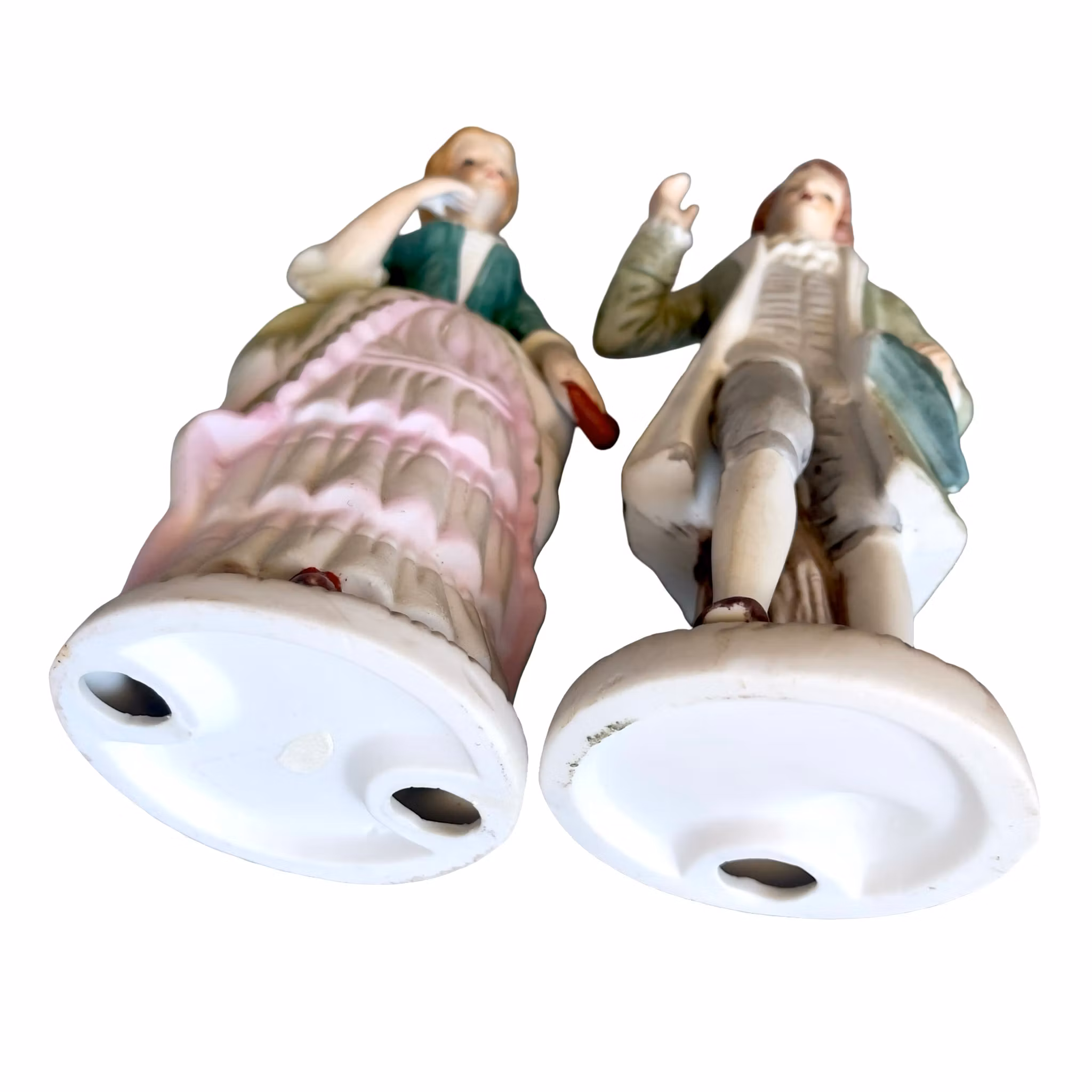 2 st vintage porslins figurer - Dam & herre i rokoko stil