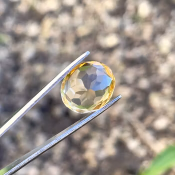 Naturlig Citrin 5.10 ct - Oval facet slipad ädelsten