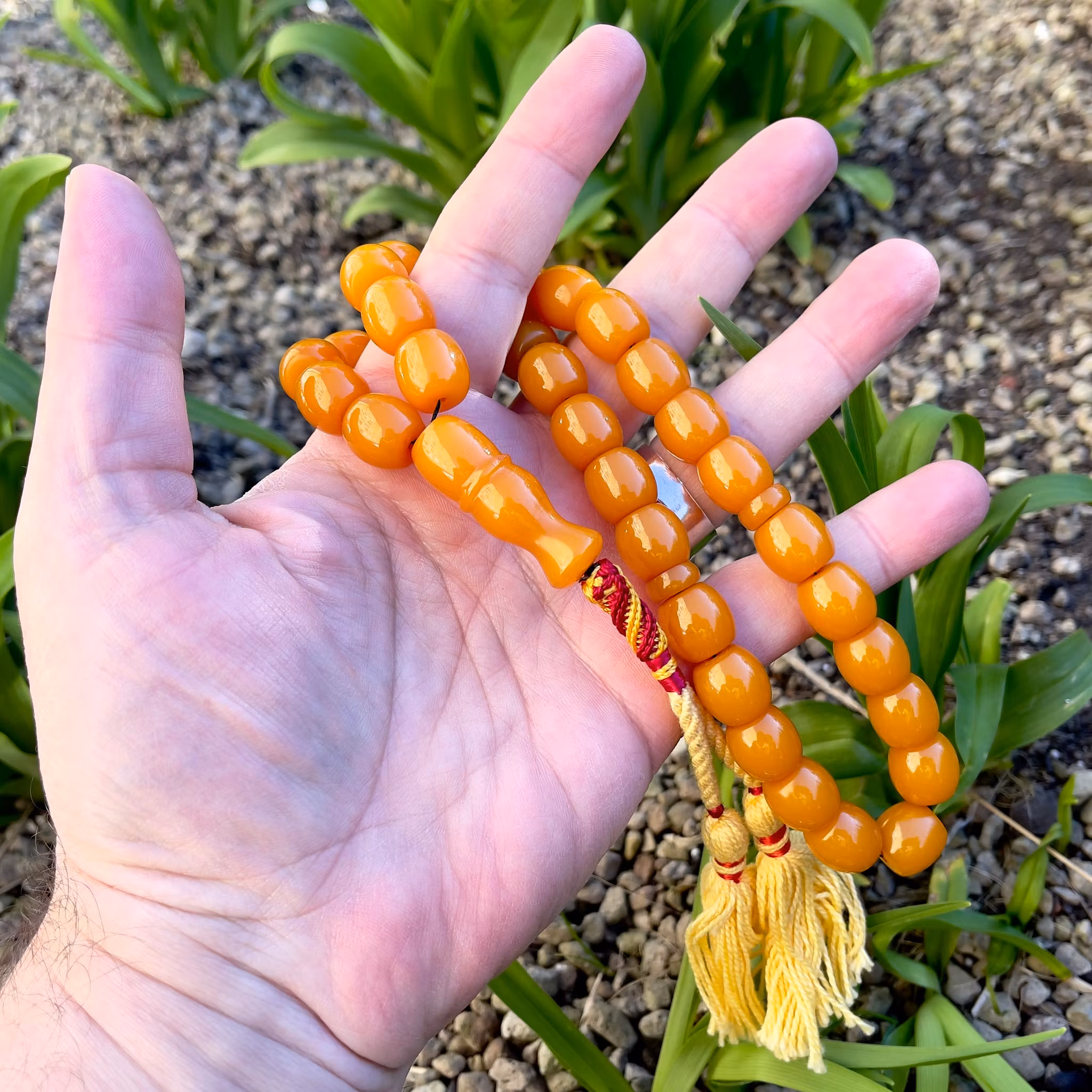 Vintage Tesbih i Bakelit - 33 pärlor - 66 g
