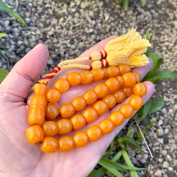 Tesbih vintage en bakélite - 33 perles - 66 g