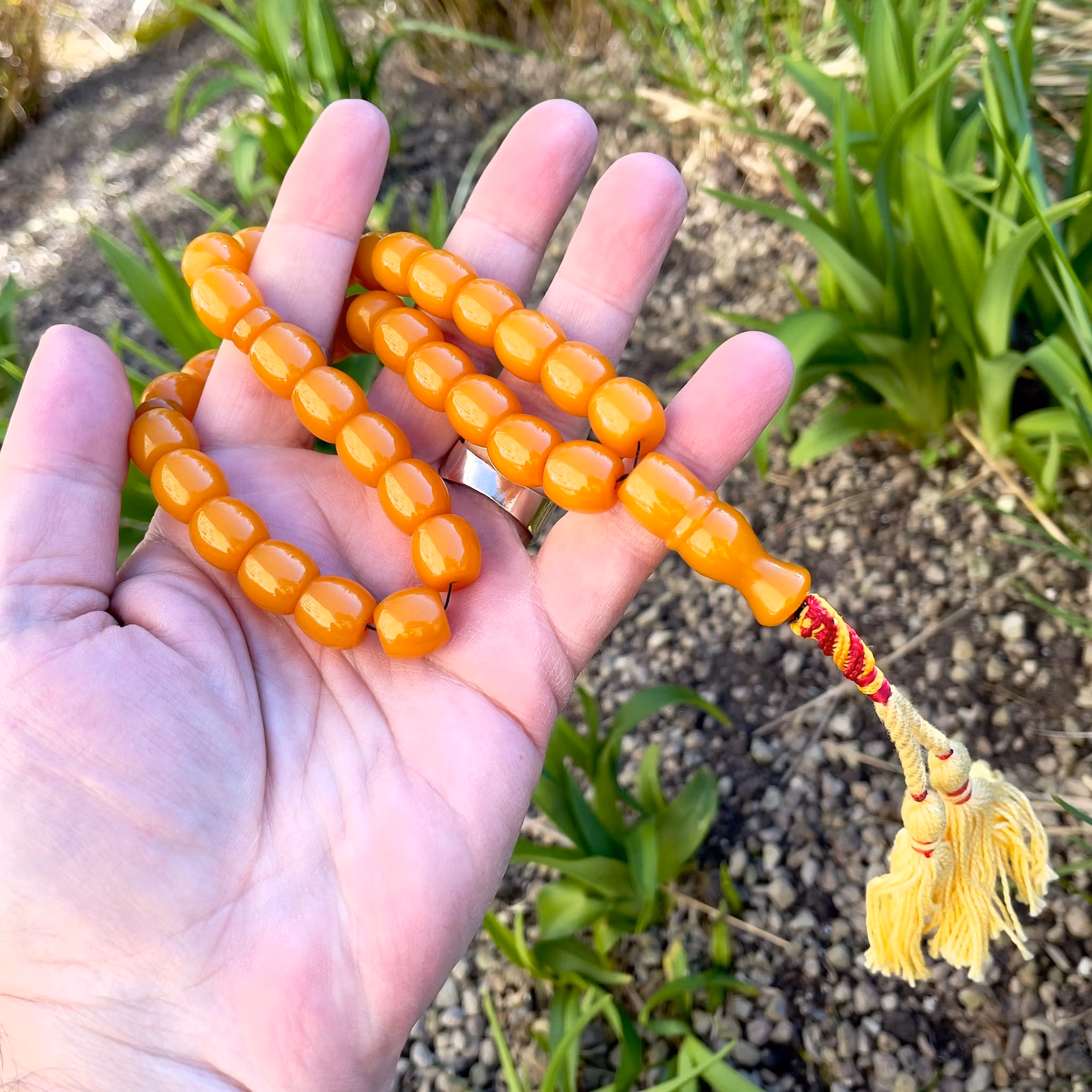 Vintage Tesbih i Bakelit - 33 pärlor - 66 g