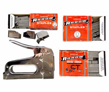 Vintage Arrow T 50MP Staple Gun Kit - Komplett häft pistolset i originalbox - USA