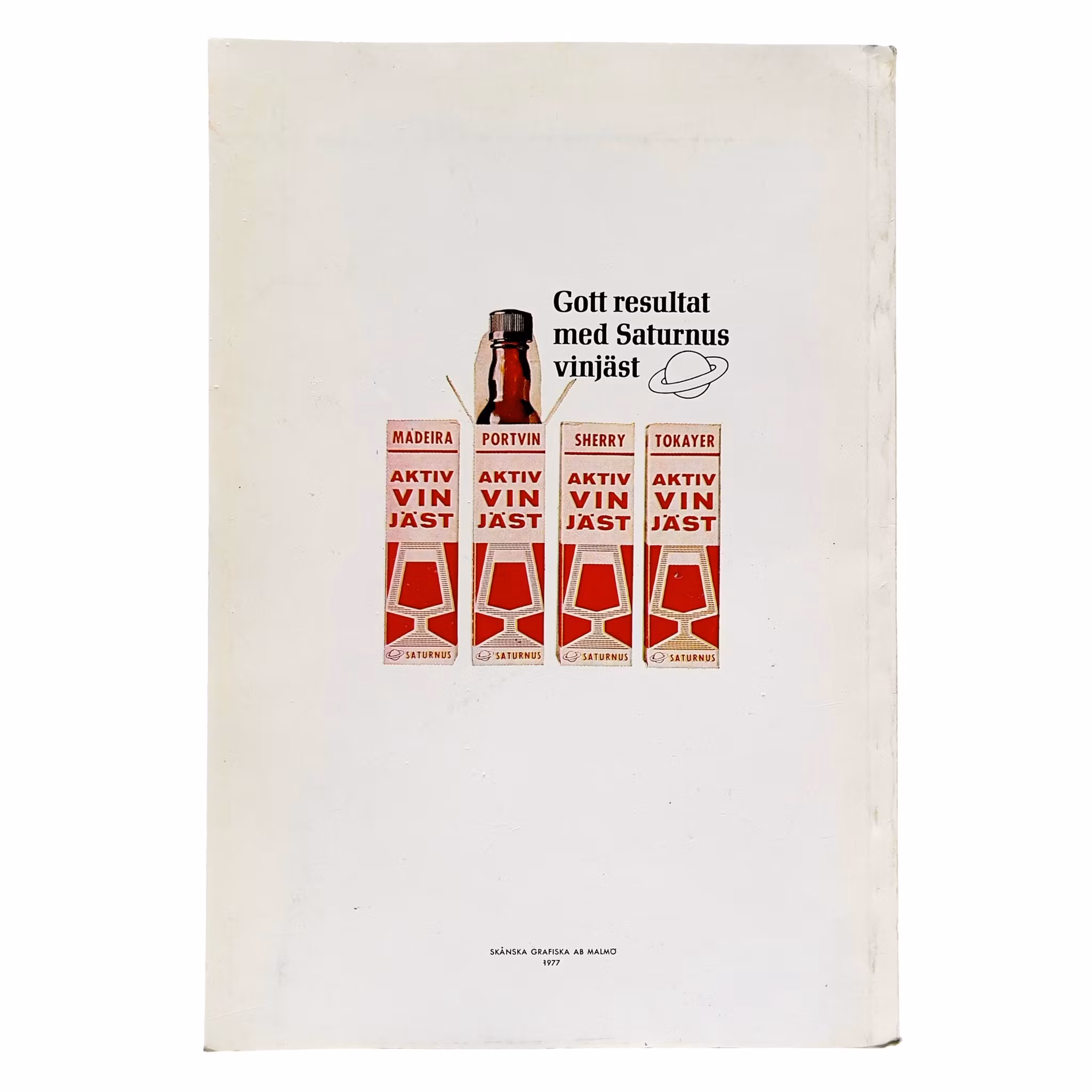 Vintage bok om vinberedning - Vin är fin hobby (1977) Saturnus Vinbok