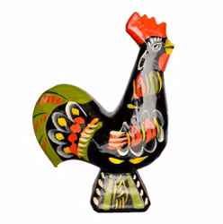 Nils Olsson Dala Paard / Haan van hout - Handbeschilderd Zweeds handwerkfiguur