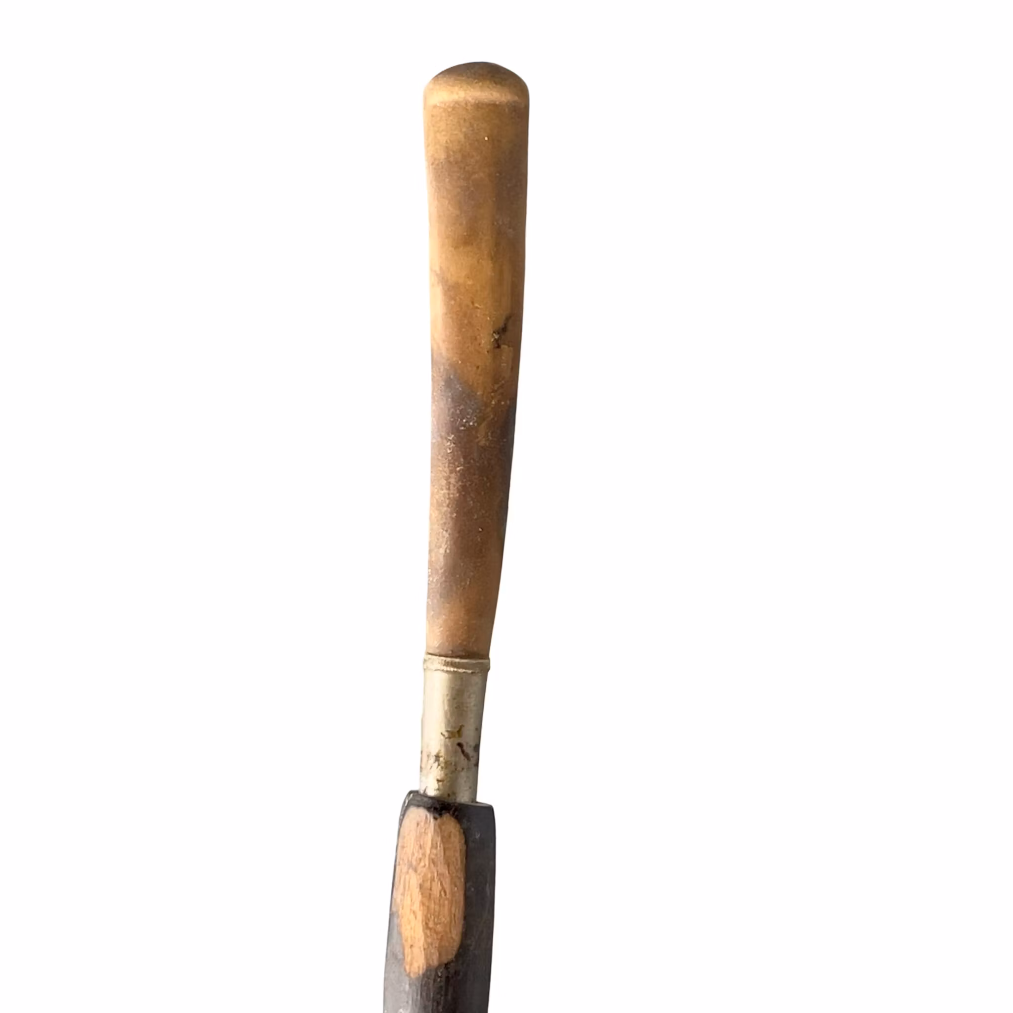 Antik lång pipa i trä - Antik allmoge pipa / dekorativ samlar pipa