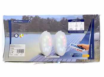 AstralPool LumiPlus Flexi RGB Wireless - Poolbelysning med 2 LED lampor & Fjärrkontroll