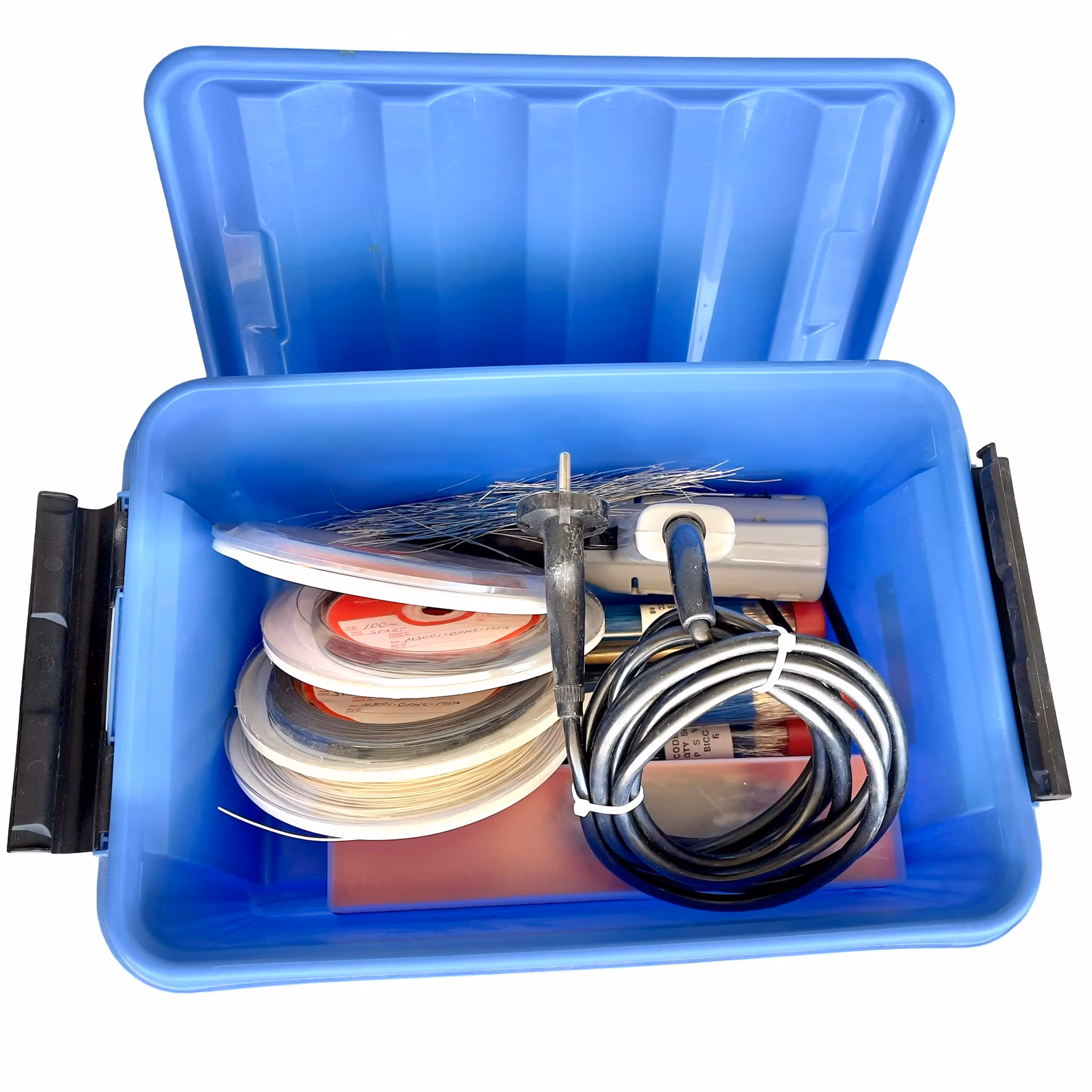 Profesjonelt ståltrådspakkesett - elektrisk pistol + Gore/Galco, Dux-tråd - komplett i eske